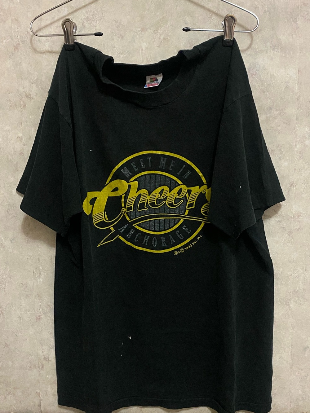 93 oversized single stitch cheers t shirt usa